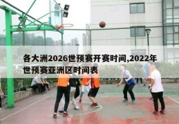 各大洲2026世预赛开赛时间,2022年世预赛亚洲区时间表